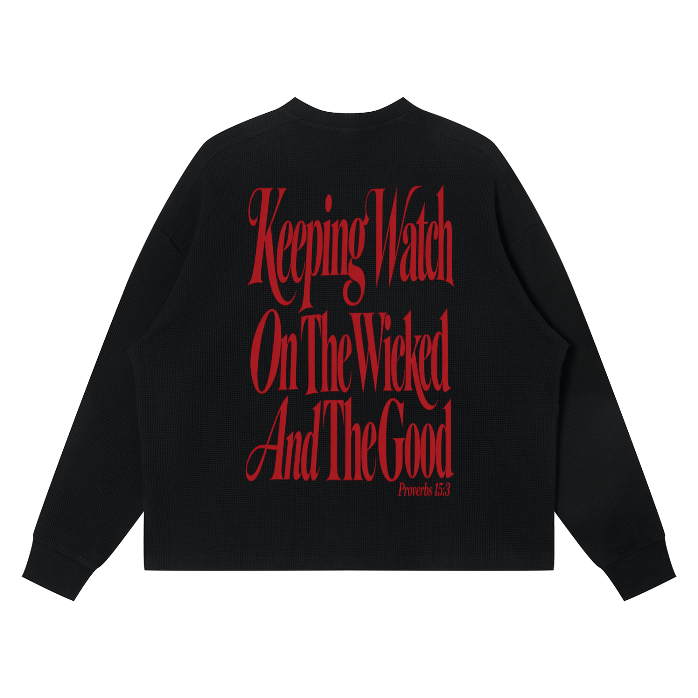 Keep Watch - Waffle Boxy Long Sleeve T-Shirt