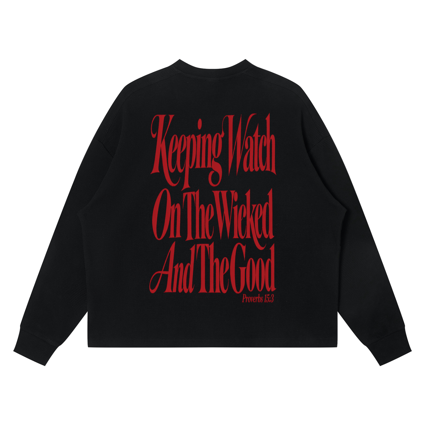 Keep Watch - Waffle Boxy Long Sleeve T-Shirt