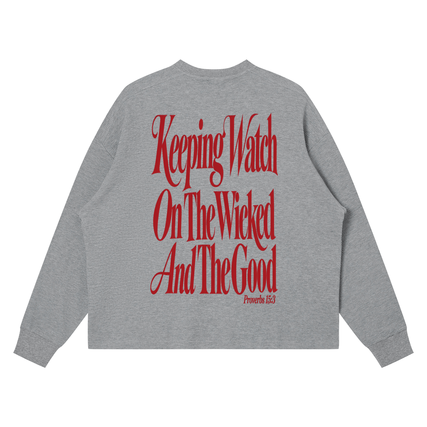 Keep Watch - Waffle Boxy Long Sleeve T-Shirt
