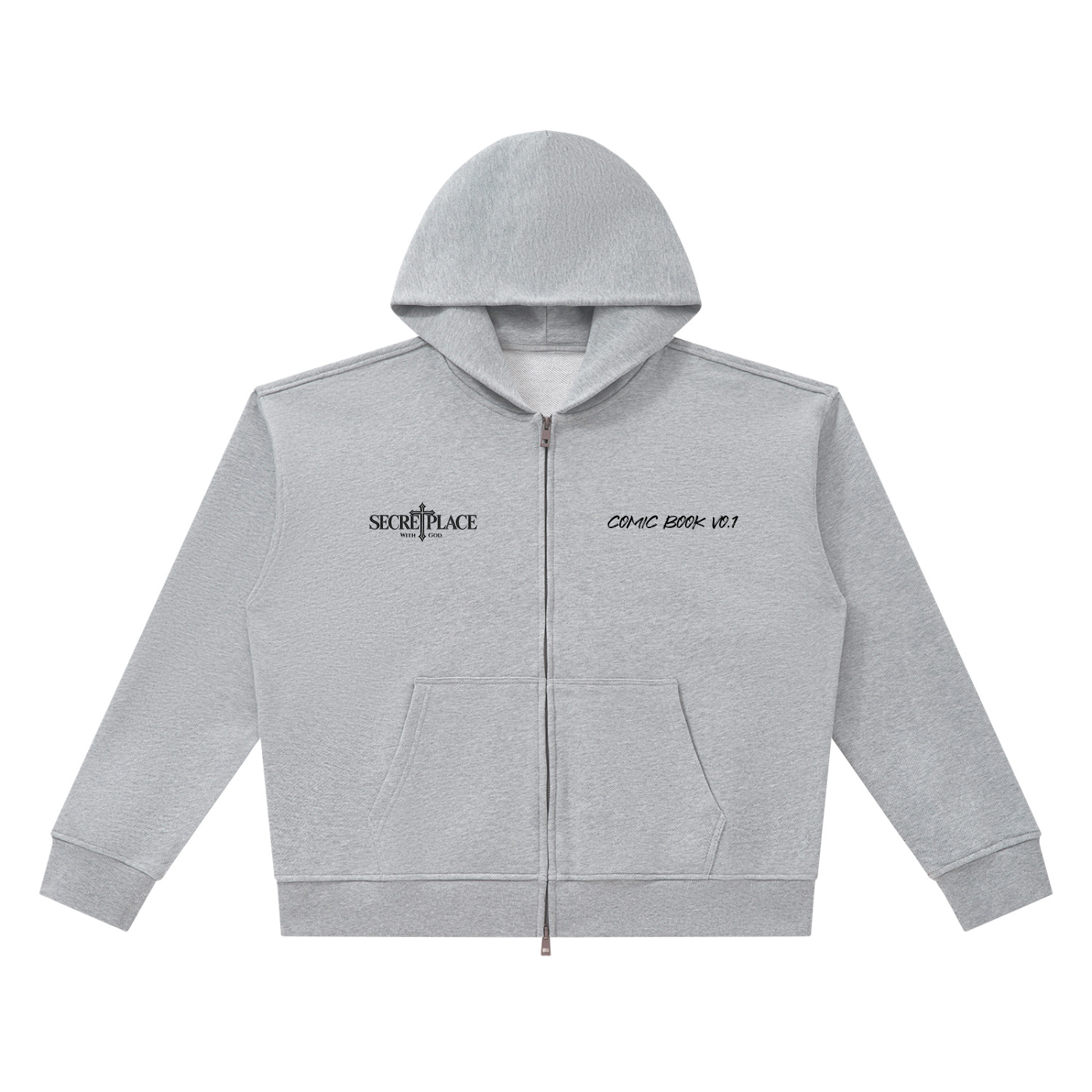 Take up your Cross - Heavyweight Full Zip Boxy Hoodie