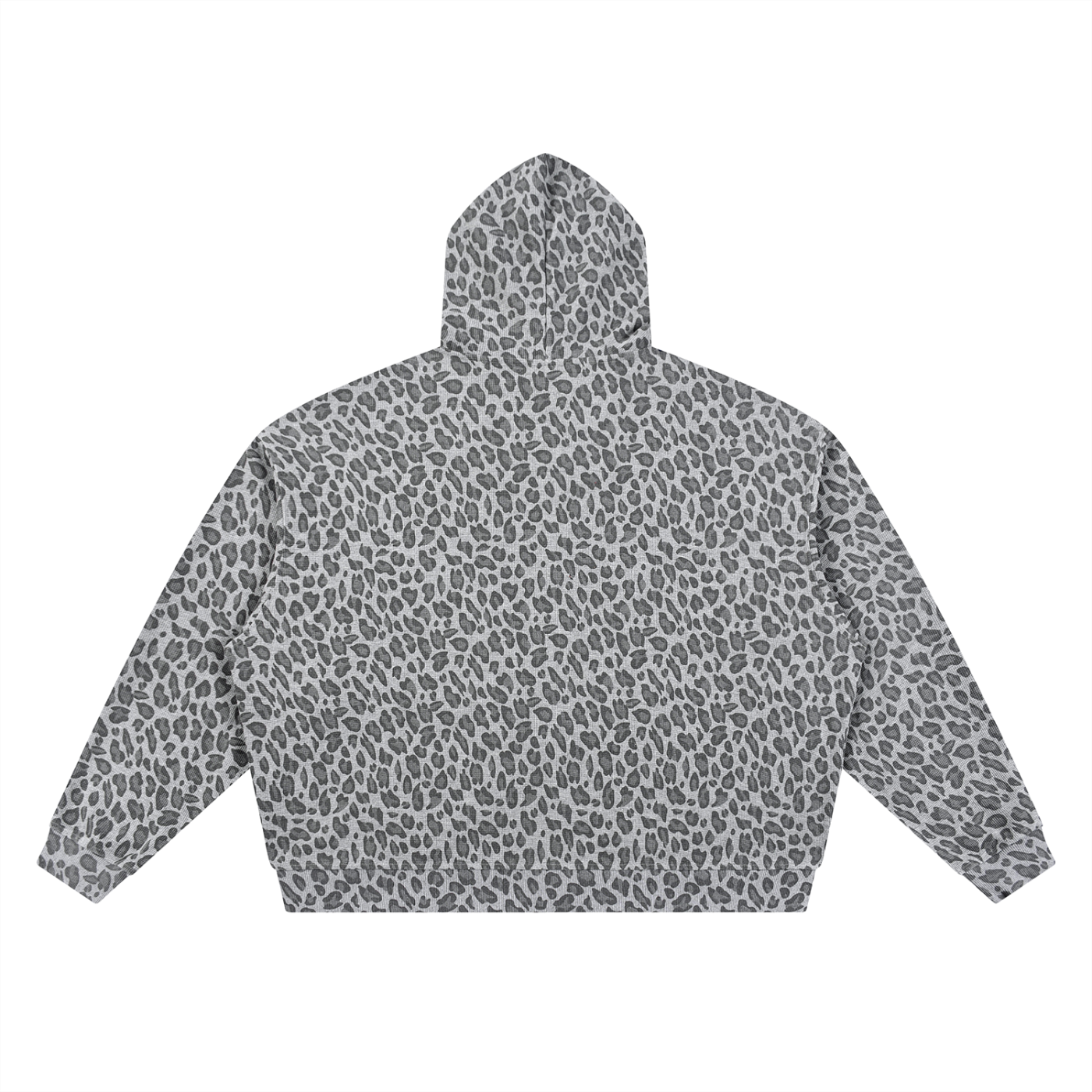 Jesus Lover Leopard Print Waffle Full Zip Hoodie