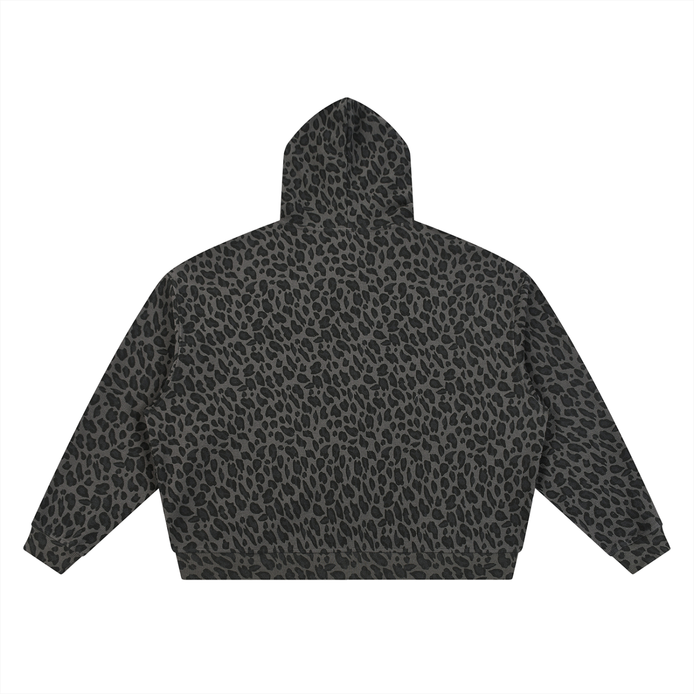 Jesus Lover Leopard Print Waffle Full Zip Hoodie