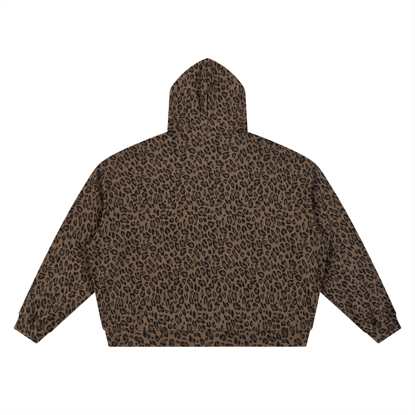 Jesus Lover Leopard Print Waffle Full Zip Hoodie