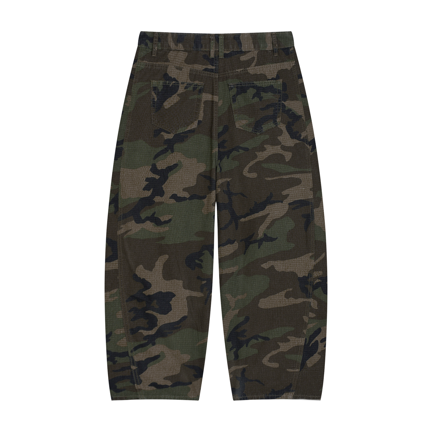 Secretplace - Camo Barrel Leg Cargo Pants